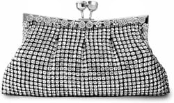 topfive Women Rhinestone Purse Evening Black Clutch Bling Crystal Bag Sparkly Wedding Party Prom Handbags
