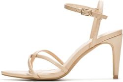 Cape Robbin Black Heels Women, Strappy Heels for Women, Chic Womens Heels, Shoes for Women, Black Kitten Heels 6 Beige
