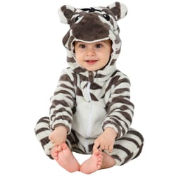 GEZHEN Children's Zebra Animal Bodysuit Crawling Suit Baby Crawling Suit Toddler Baby Winter Warm Fleece Hooded Rompers Animals Costume Xmas Cosplay Clothes