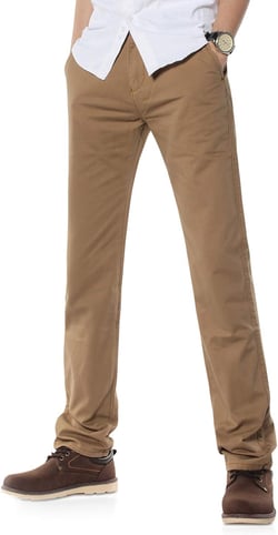 Demon&Hunter 900X Series Men's Regular Fit Casual Chino Pant 31W x 32L Dh9004 X Dark Khaki