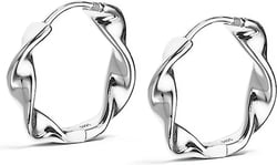 Varthem Silver Earrings Small Hoop Earrings For Women Girls 18k Rose Gold Plated 925 Sterling Silver Mini Huggie Earring 12mm