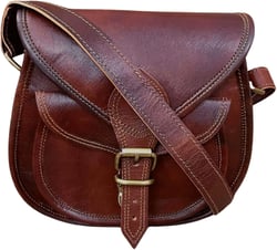 URBAN LEATHER Women's Crossbody Shoulder Sling Bags Genuine Leather Boho Hippie Satchel for Teen Girls Handmade Vintage Travel Cross body Saddle Bag Wallet for Women Ladies Handbag Purses for Her