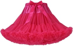 PhilaeEC Women's Elastic Chiffon Petticoat Puffy Tutu Tulle Skirt Princess Ballet Dance Pettiskirts Underskirt Multi-Layer One Size-Medium Peach Pink