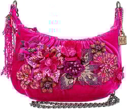Mary Frances After Party Embellished Mini Crossbody Handbag, Pink, Orange