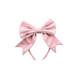 Suxgumoe Bow Headbands, Lolita Hair Band Bow Tie Head Wrap Headdress Hair Accessories for Women Girls Party and Cosplay (LIGHT PINK)