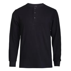 SLM Men’s 100% Cotton Thermal Top Waffle Knit Henley Undershirt