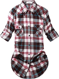 Match Womens Button Down Flannel Plaid Shirts roll up Long Sleeve Shackets Business Blouse Top X-Small 2021 Checks #17