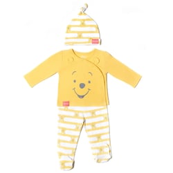 Disney Winnie the Pooh Newborn Baby Boys Costume Jacket Pants and Hat 3 Piece Outfit Set 3-6 Months