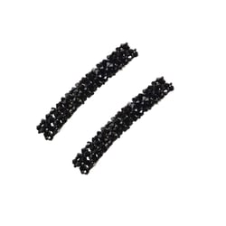 2Pcs Black Hair Clips Handmade Rhinestone Barrettes Metal Hair Holders Clips and Barrettes Hair Clips Rhinestone Hair Barrettes for Women Girls Headwear Styling Accessorie Clips and Barrettes