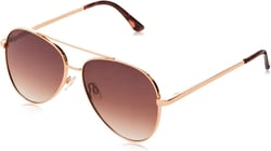 Martha Stewart Women Protective Metal Aviator Pilot Sunglasses Ms115 Metal Uv400 Protective Aviator Pilot Sunglasses - Timeless Gifts for Her, 57mm Gold and Tortoise