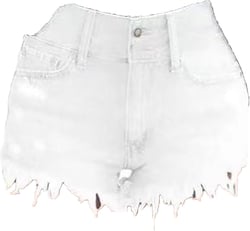 Women Casual High Waisted Denim Shorts Frayed Raw Hem Ripped Jeans Shorts Stretchy Hot Denim Shorts for Summer Small White
