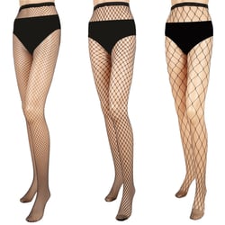 Women Fishnet Tights High Waist Stretchy Mesh Stockings Black Size S M L