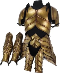 Elven Armor Set, LARP Armor Set, Body Armor, Cosplay Armor Halloween Costume Brass
