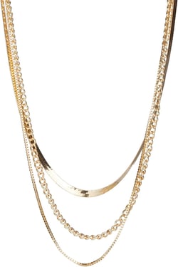 Gold Layered Necklaces for Women Stack Chain Necklace Set Trendy Fashion Jewelry for Women 2024 Triple Style1