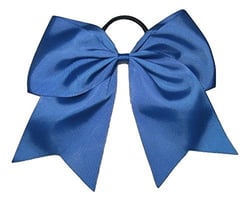 New "LIGHT NAVY" Cheer Bow Pony Tail 7 Inch Girls Hair Bows Cheerleading Dance Practice Football Games Competition Birthday Solid Color Grosgrain Ribbon