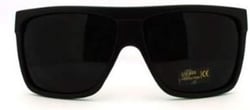 Mens Sunglasses Unique 80's Oversized Flat Top Square Fashion Frame Black