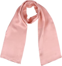 ANDANTINO 100% Silk Scarf for Women 59”*6.3” Long Shawls for Headscarf and Neck- Oblong Hair Wraps with Gift Packed Solid Color-light Pink