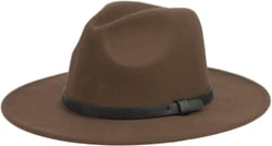 Fedora Hats for Women Men Wide Brim Felt Fedora Hat Women's Felt Fedora Hat One Size Brown
