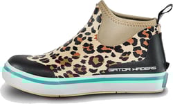 Gator Waders Women's Air Mesh Camp Boots - Durable Breathable Slip-Resistant Waterproof Ankle Boots for Camping & Fishing 8 Leopard/Aqua