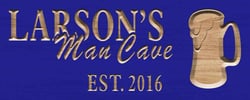 Personalized Name Man CAVE Beer Mug with Est. Year engraved Wood Sign wpc0166-tm