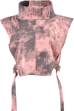 Women Denim Cropped Jacket Summer Fashion Sleeveless Vest Casual Lace-Up Jean Jacket with Buckles Outdoor Clothes Large Pink