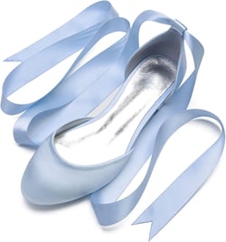 COMFASH Ballet Flats Satin Comfortable Closed Toe Ribbon Tie Women Bride Wedding Shoes,Light Blue,8