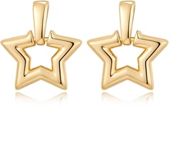Gold Statement Dangle Earrings for Women Multiple Shapes Metal Drop Earrings Gold Star