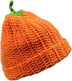 Unisex Winter Costume Knitted Crochet Pumpkin Skiing Snowboarding Beanie Hat Cap Yellow