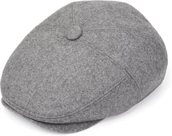 Newsboy Cap for Men, Flat Cap, Ivy Hat Wool Blend, Mens Caps, Gatsby Hat Medium Gray