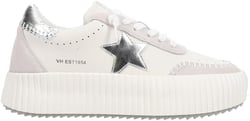 VINTAGE HAVANA Womens Blaze Metallic Platform Sneakers Shoes Casual - White 7.5 White
