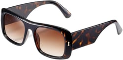 Heptagram Sunglasses for Women Men Fashion Trendy Retro Sun Glasses 90’s Y2K Vintage Oversized Square Style Shades Tortoiseshell Gradient Brown
