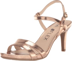 LifeStride Women's Miracle Strappy Heeled Sandal 5.5 Copper Metallic