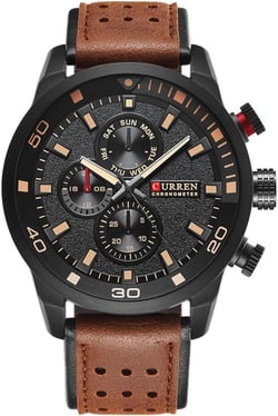 CURREN Men's Sports Waterproof Leather Strap Wrist Watch 8250 (brown)