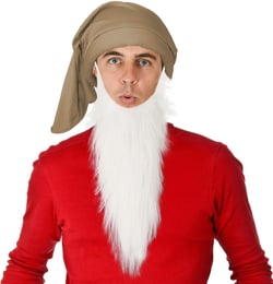 Brown Dwarf Hat with White Dwarf Beard Dwarf Costume Set