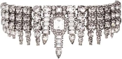 Statement Big Crystal Beads Choker Thick Necklace for Women Nightclub Party Rhinestones Bling Jewelry