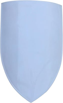 Armory Replicas™ - Classic European Medieval Blank Heater Shield – 18 Gauge Steel – Ideal for Knights, Reenactments, and DIY Heraldic Display – Sturdy Defense with Slight Curve