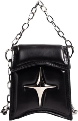 Aktudy Women Shoulder Bags Chain Tote Bag PU Leather Hobo Bag Fashion Crossbody Bag Casual Messenger Bag Handbags Female Clut Black