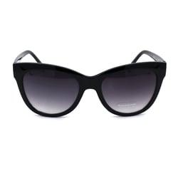 SA106 Womens Classic 90s Horned Cat Eye Plastic Mod Sunglasses Black Smoke