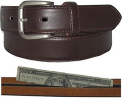 LB LEATHERBOSS Men's Brown Leather Money Belt Sizes 32 Through 56 40