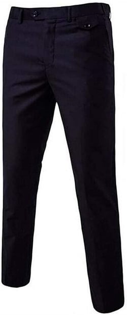 Men's Slim Fit Dress Pants Wrinkle-Free Flat Front Suit Pants Stretch Casual Pants Comfort Dress Trousers 33W x 32L Black