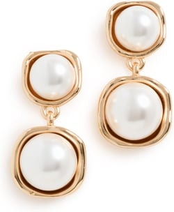 SHASHI Women's Noor Pearl Drop Earrings Gold/Pearl