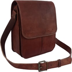 11x9 inches Genuine Leather Messenger Shoulder Bag Unisex CrossBody Sling Vertical Bag