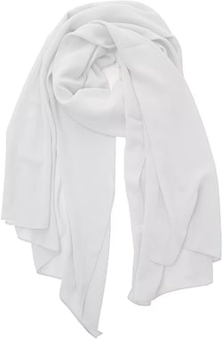 Soft Chiffon Sun-proof Shawl Wraps Long Bridal Bridesmaid Shawl Wedding Party Everyday Accessory for Women White