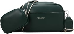 Small Purses Crossbody Women 3 in 1 Trendy Hobo Bags Cute PU Leather Shoulder Bag Satchels 2Pcs Coin Phone Purse Wallet Dark Green