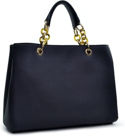 Dasein Womens Top Handle Handbag Satchel Purse Structured Work Tote Bag Shoulder Bag Black