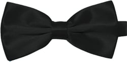 Classic Bow Tie Adjustable Neck Bow Tie Solid Color Satin Bow Tie for Men Wedding Party Graduation Gifts Dress up Black