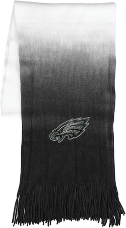 Littlearth NFL womens Dip Dye Scarf Philadelphia Eagles 76" x 11" Team Color