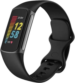 Qimela Liquid Silicone Watch Band Compatible with Fitbit Charge 5 Bands for Women Men,Sport Waterproof Soft Strap Replacement Wristbands for Charge 5 Fitness Tracker (Small, Black)