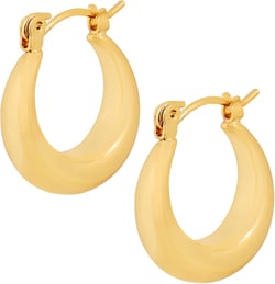 MINACHI Chunky Thick Lightweight Gold Plated Hoop Earrings for Women, Fashion Statement Hoop Earrings, Trendy Jewelry Gift for Women