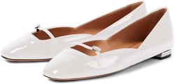 iadore Women Retro Low Heel Ballet Flats Chic Round Toe Slip on Shoes Fashion Splicing Bowknots Dress Comfortable Flats Size 5-12 US 12 White